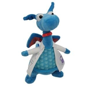 Doc McStuffins Stuffy The Disney Store Dragon Plush Stuffed Animal 8.5" Blue